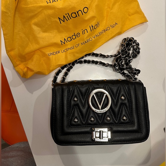 Black studded Valentino crossbody small purse